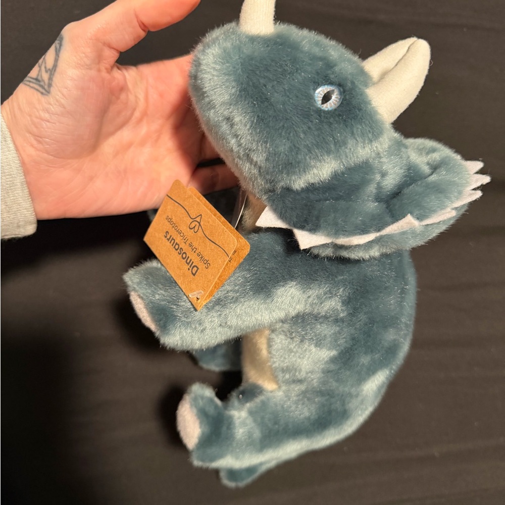Demdaco Teal and Gray Dinosaur Plush- NWT - Picture 7 of 8